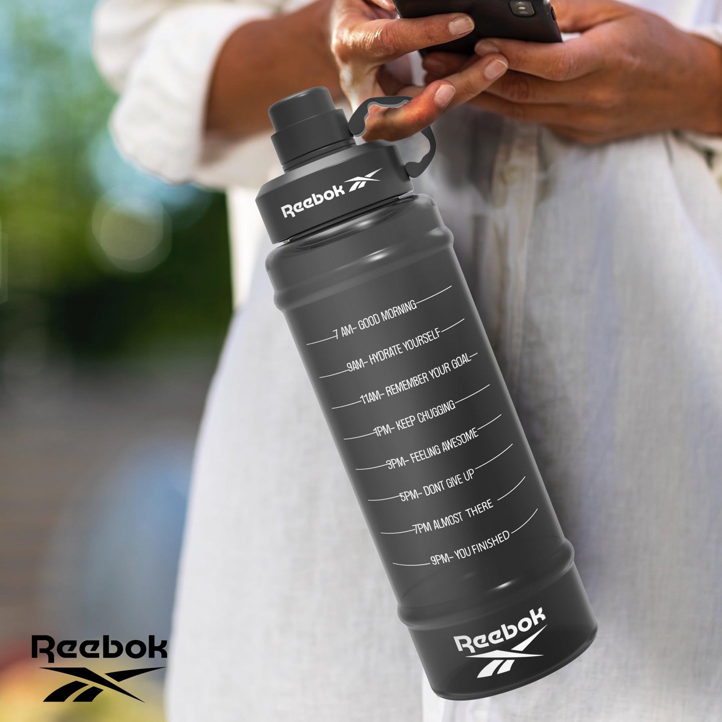 Reebok Lifestyle Motivational Sports Water Bottle - 67 oz