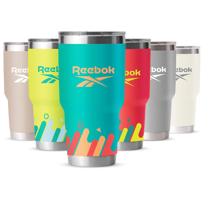 Reebok Lifestyle Stainless Steel Tumbler with Lid and Straw - 40 oz