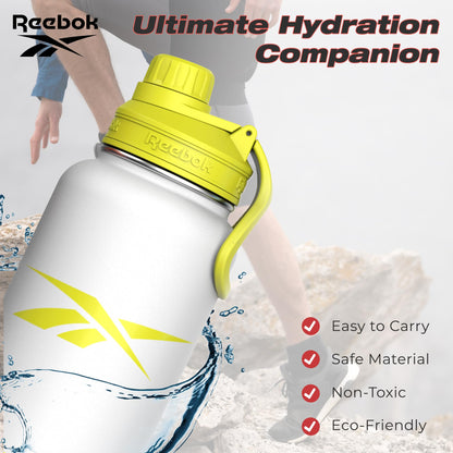 Reebok Stainless Steel Sports Water Bottle With Chug Lid - 40 oz