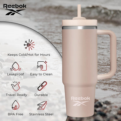 Reebok Lifestyle Stainless Steel Tumbler With Handle - 40 oz